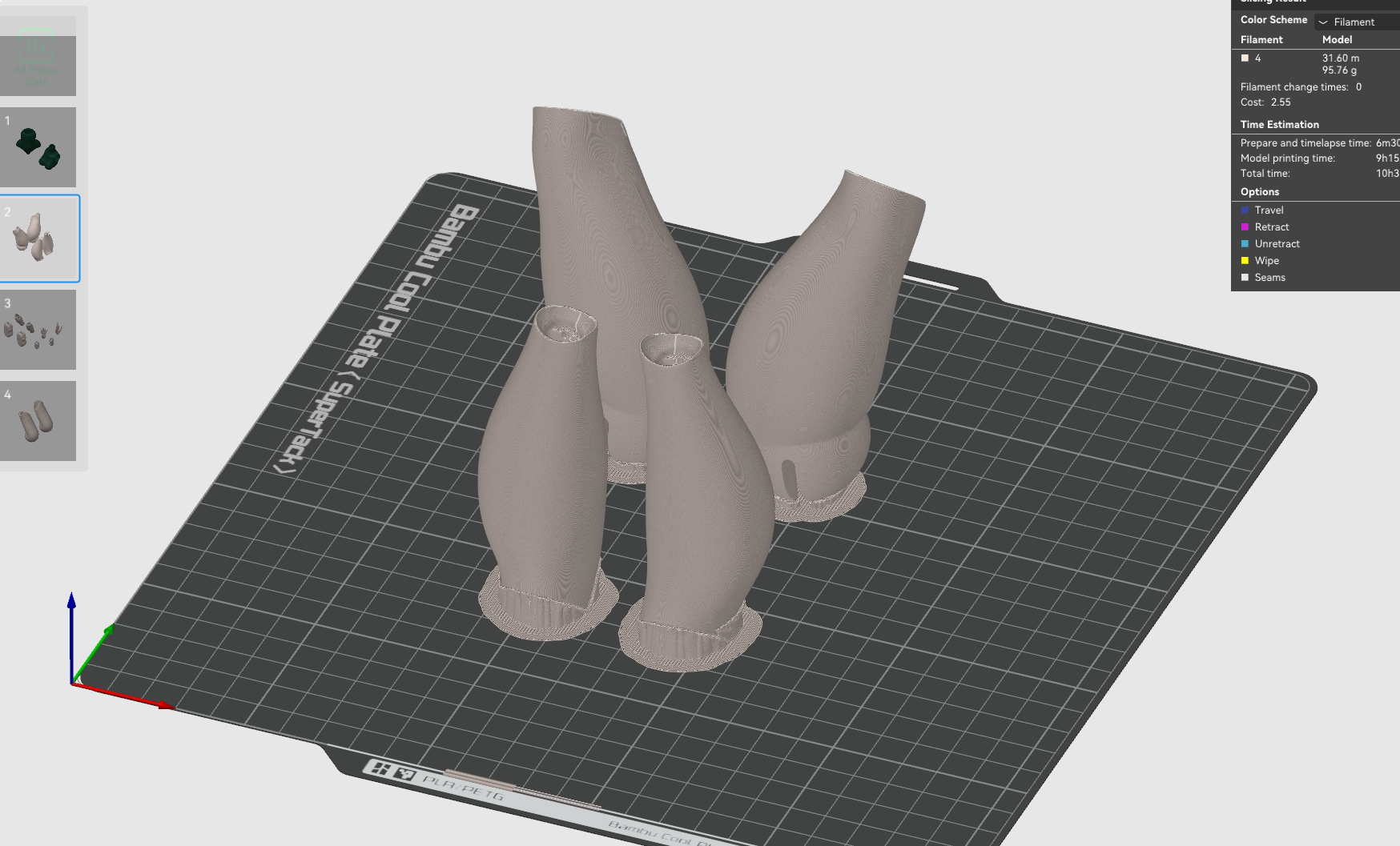 Screenshot of 3D printing progress